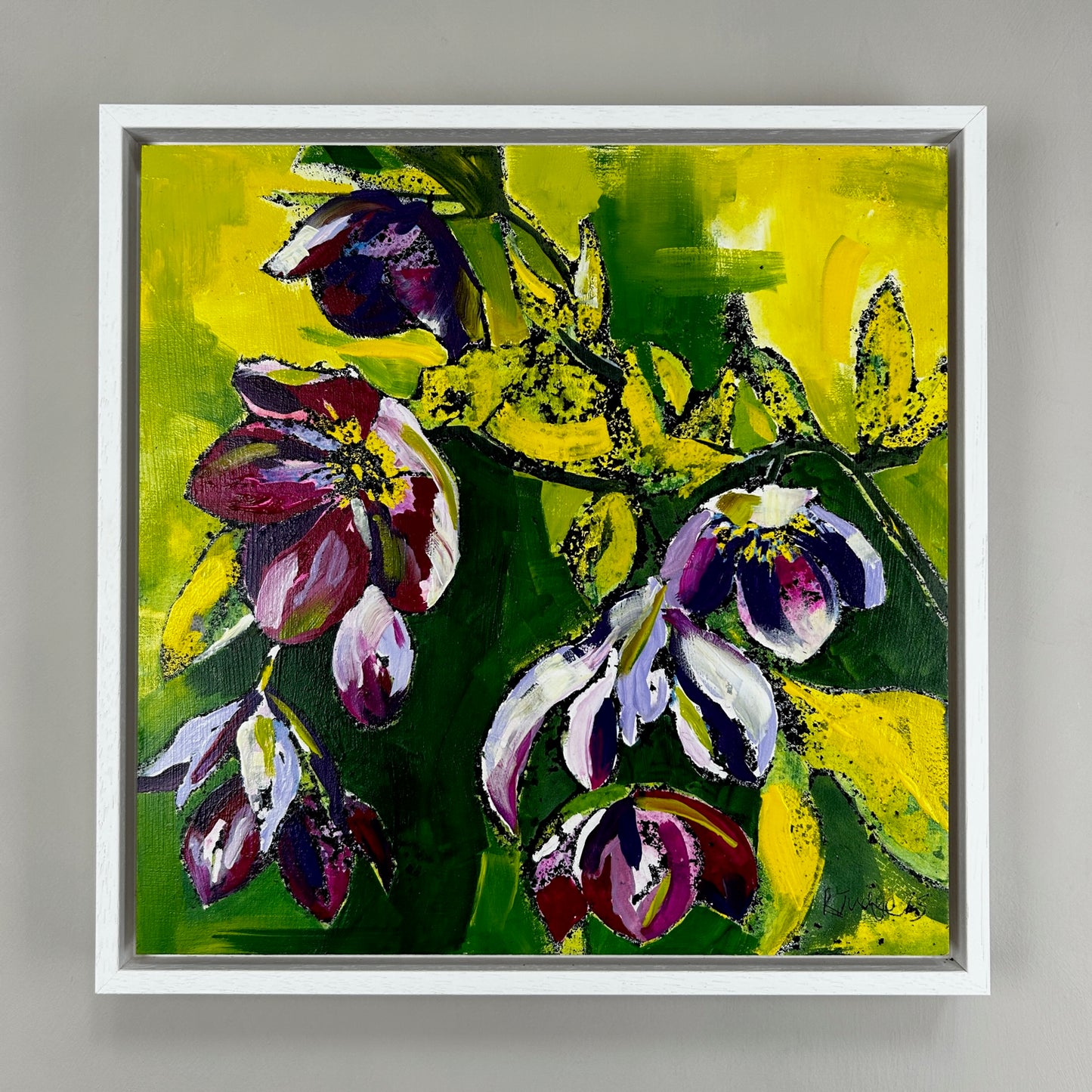 'Words That Say' 34cm x 34cm Gouache & Ink on Board