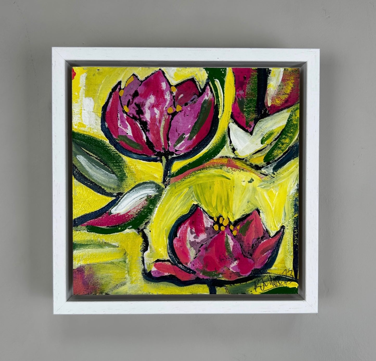 'Lullaby' 19cm x 19cm Gouache & Ink on Board