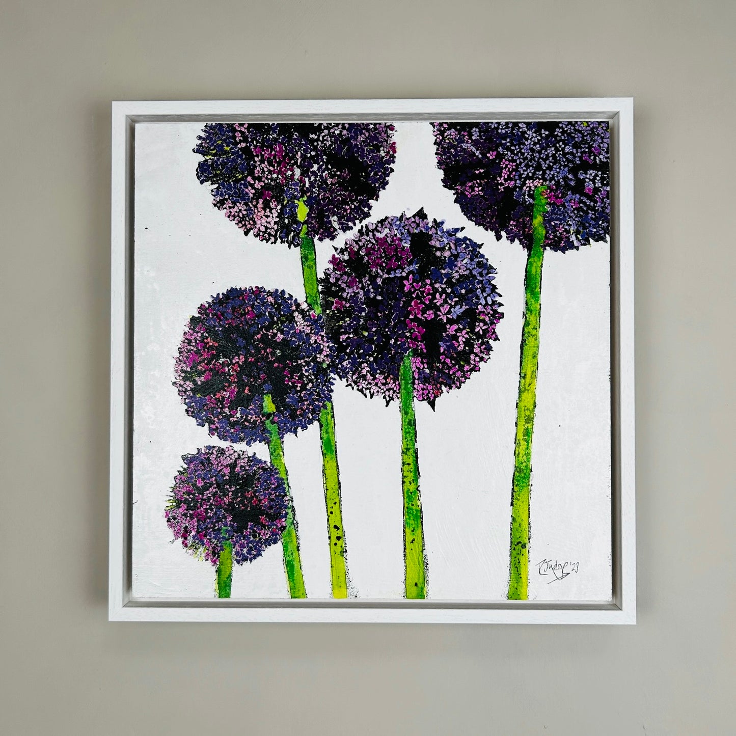 'One to Another' 34cm x 34cm Gouache & Ink on Board