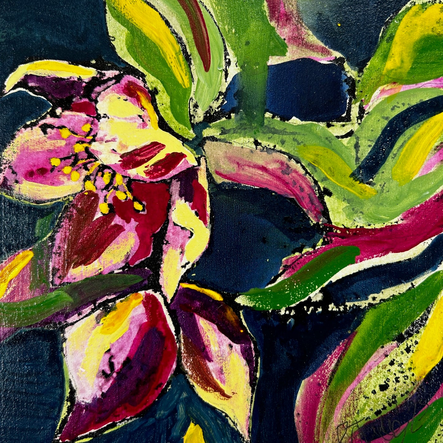 'Redondo Beach' 19cm x 19cm Gouache & Ink on Board