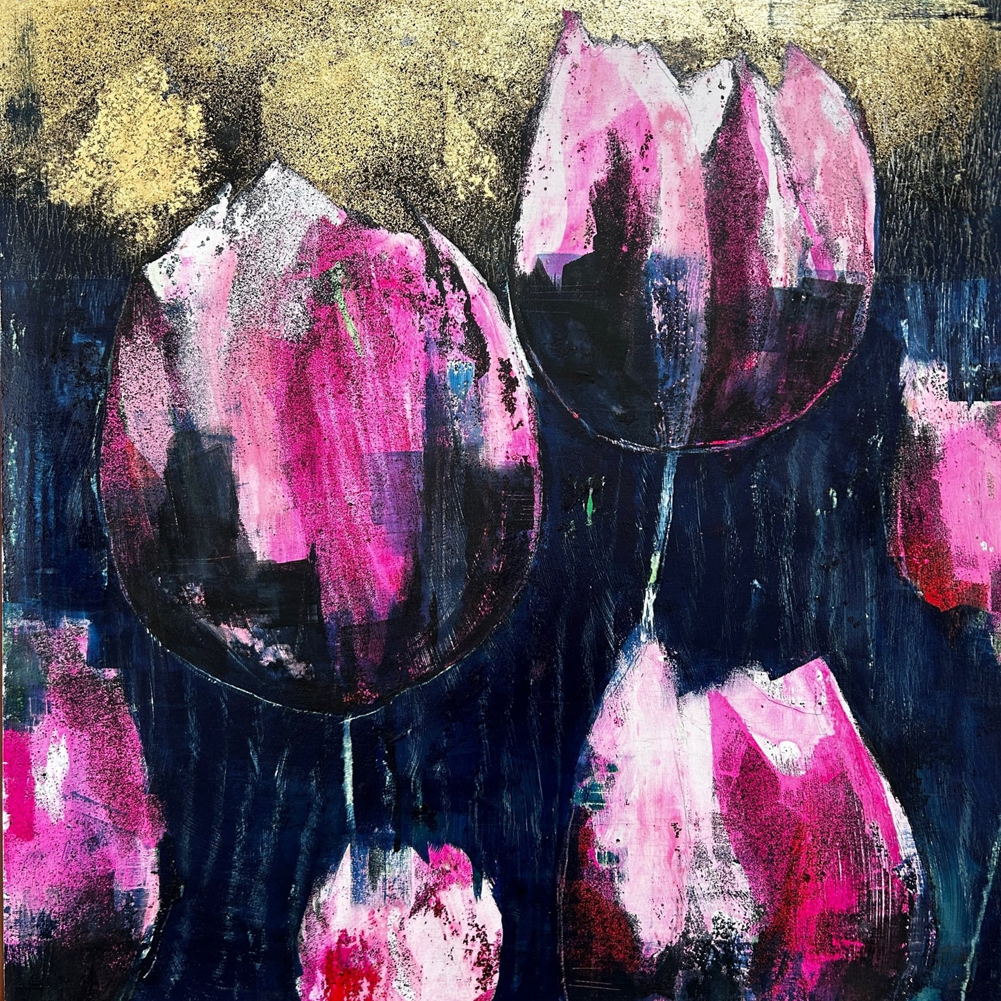 'Sing' 65cm x 65cm Mixed Media on Board