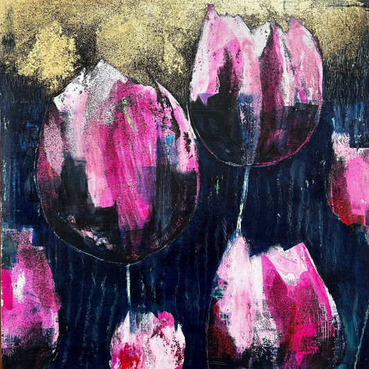 'Sing' 65cm x 65cm Mixed Media on Board