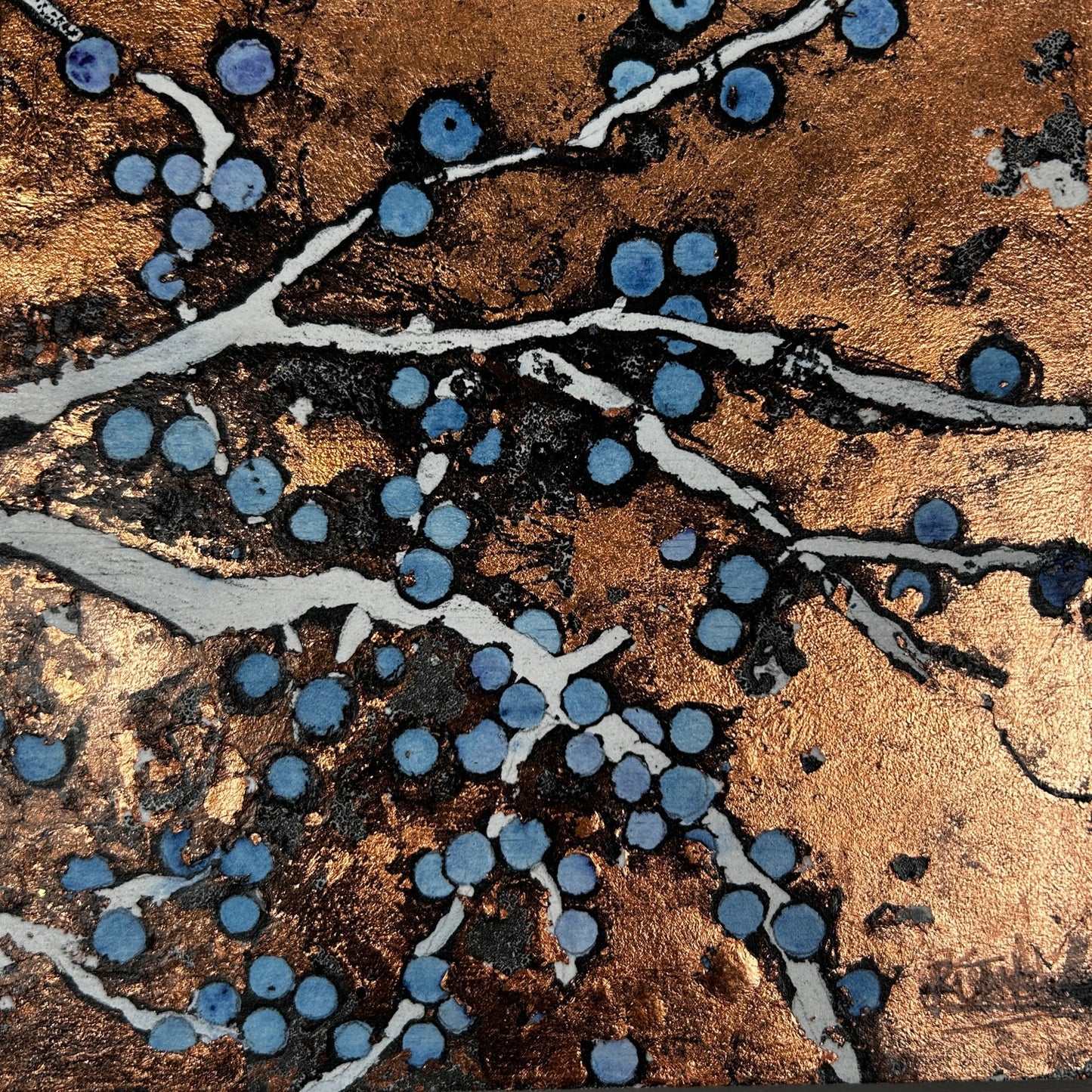 'Winona' 19cm x 19cm Gouache & Ink on Board