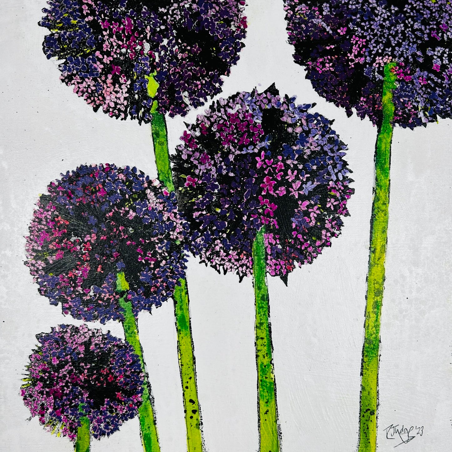 'One to Another' 34cm x 34cm Gouache & Ink on Board