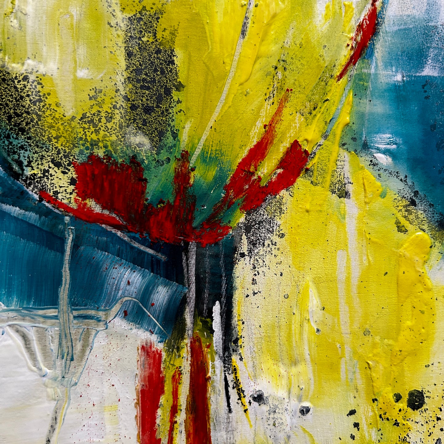 'No Aloha' 65cm x 65cm Mixed Media on Board