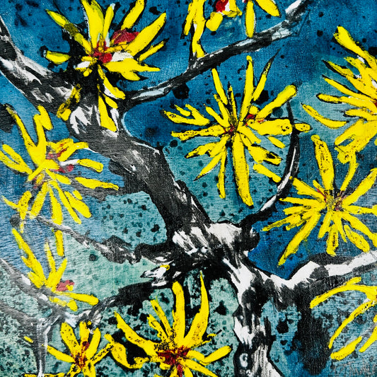 'Twisterella' 19cm x 19cm Gouache & Ink on Board