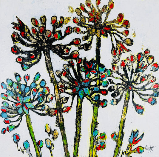 'If I Can't Change Your Mind' 34cm x 34cm Gouache & Ink on Board