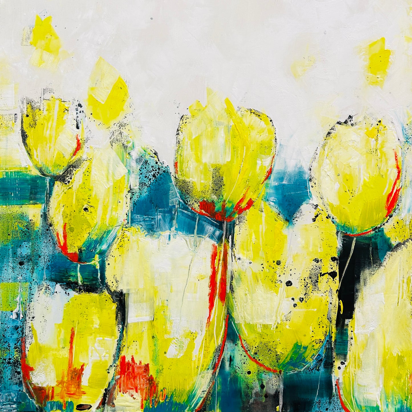 'No Aloha' 65cm x 65cm Mixed Media on Board