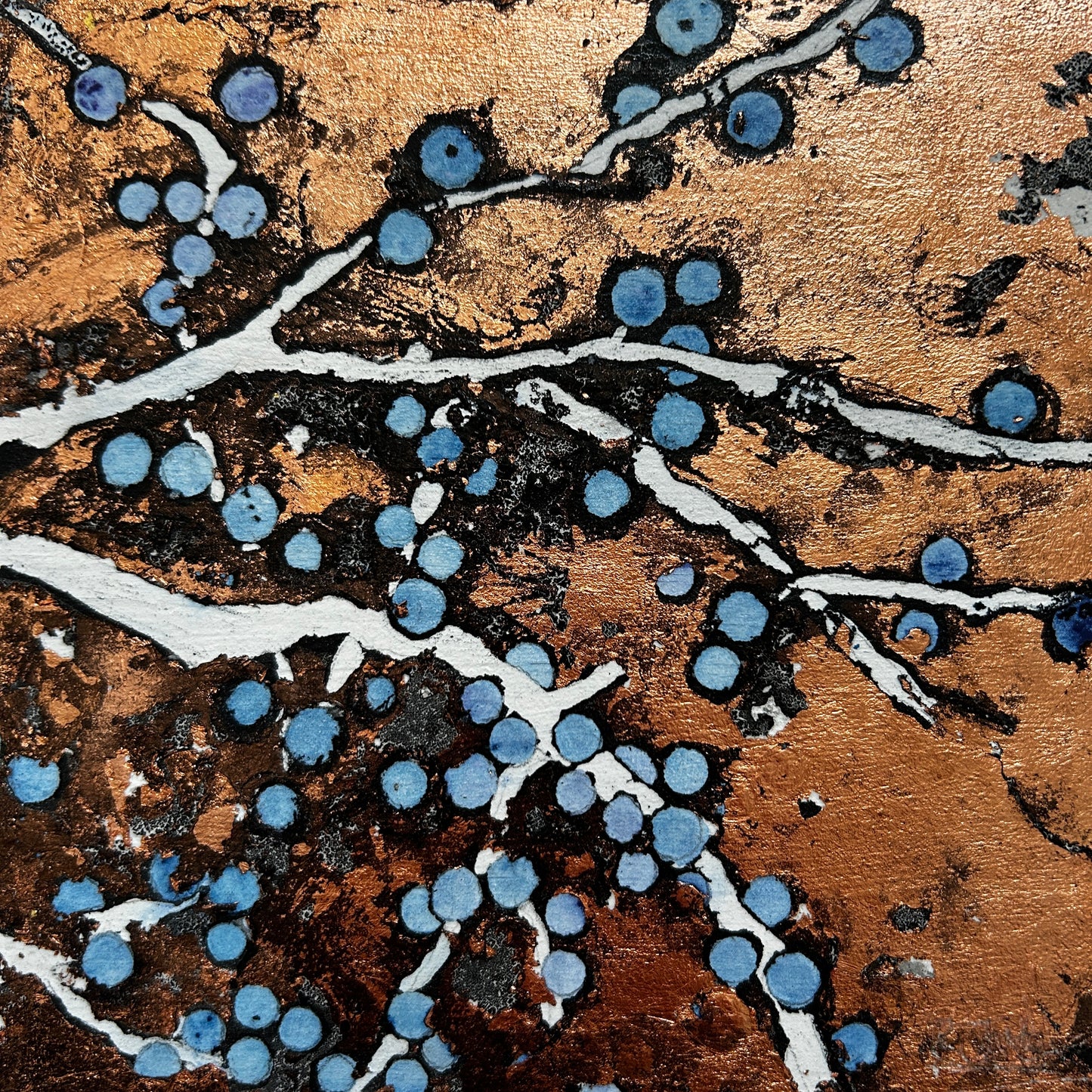 'Winona' 19cm x 19cm Gouache & Ink on Board