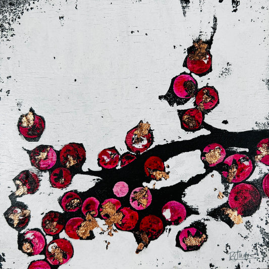 'Atmosphere' 19cm x 19cm Gouache & Ink on Board