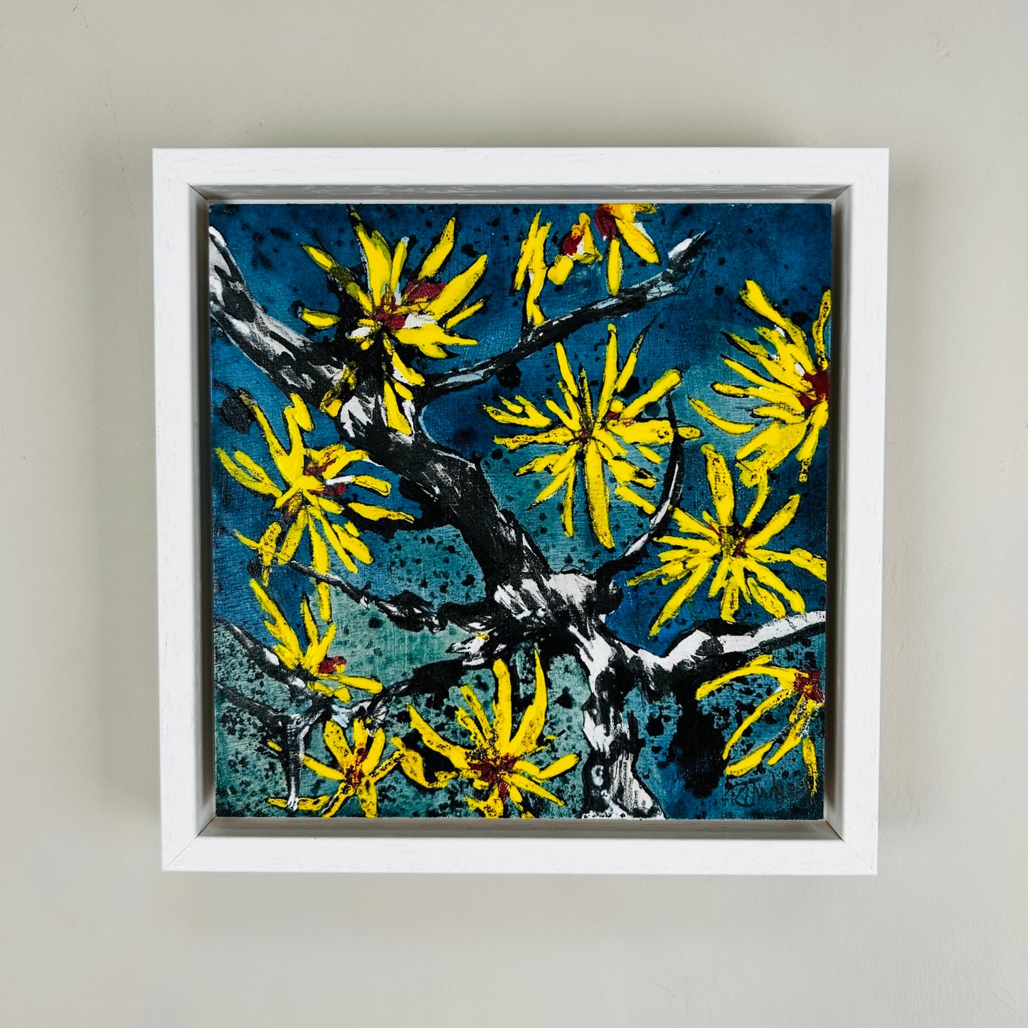 'Twisterella' 19cm x 19cm Gouache & Ink on Board