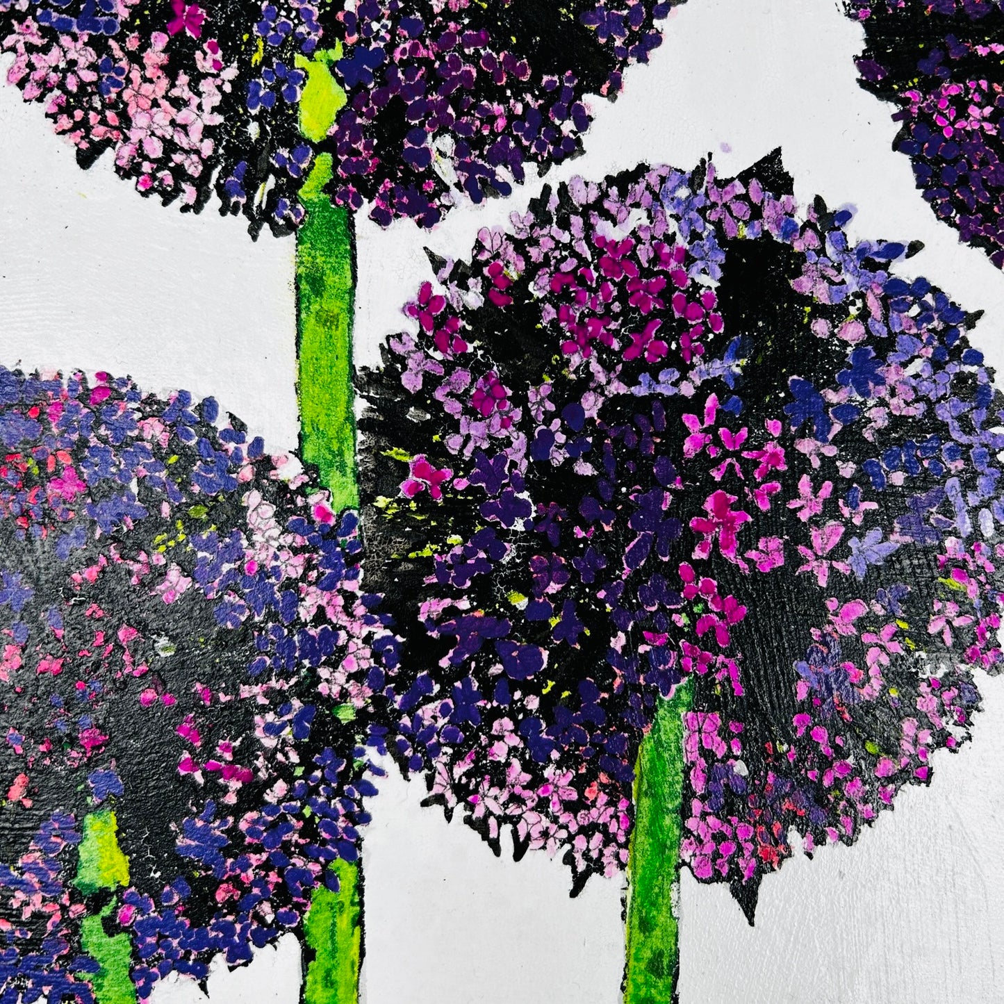 'One to Another' 34cm x 34cm Gouache & Ink on Board