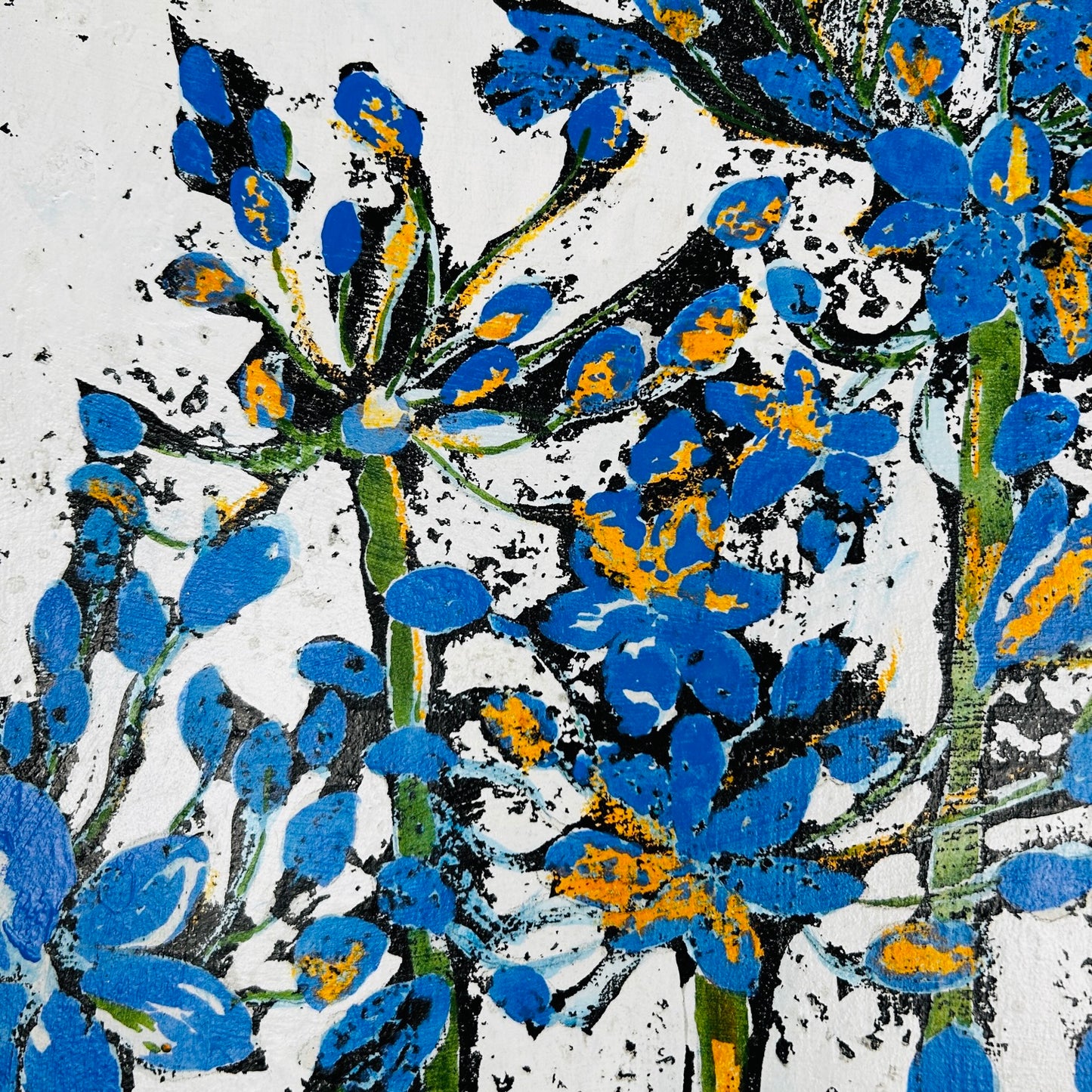 'Cold Feet Warm Heart' 34cm x 34cm Gouache & Ink on Board