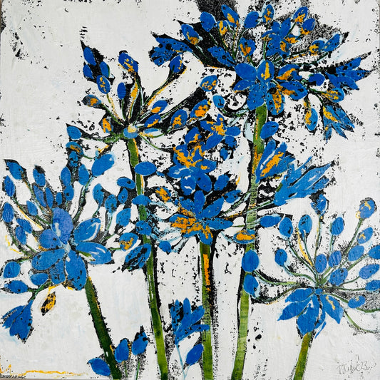 'Cold Feet Warm Heart' 34cm x 34cm Gouache & Ink on Board