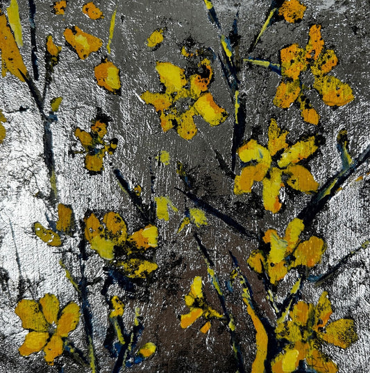 'Winterlong' 19cm x 19cm Gouache & Ink on Board