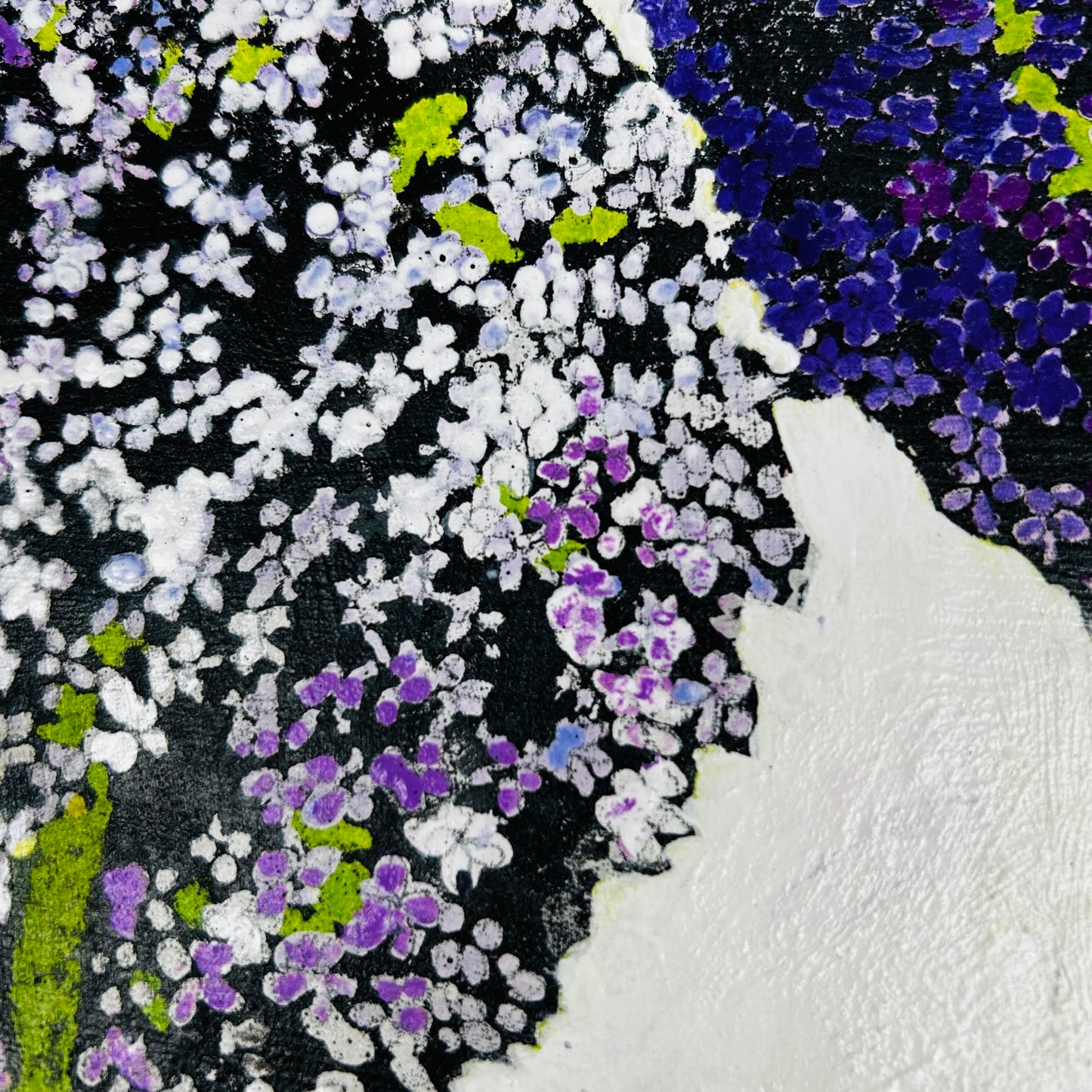 'Slow Down' 34cm x 34cm Gouache & Ink on Board