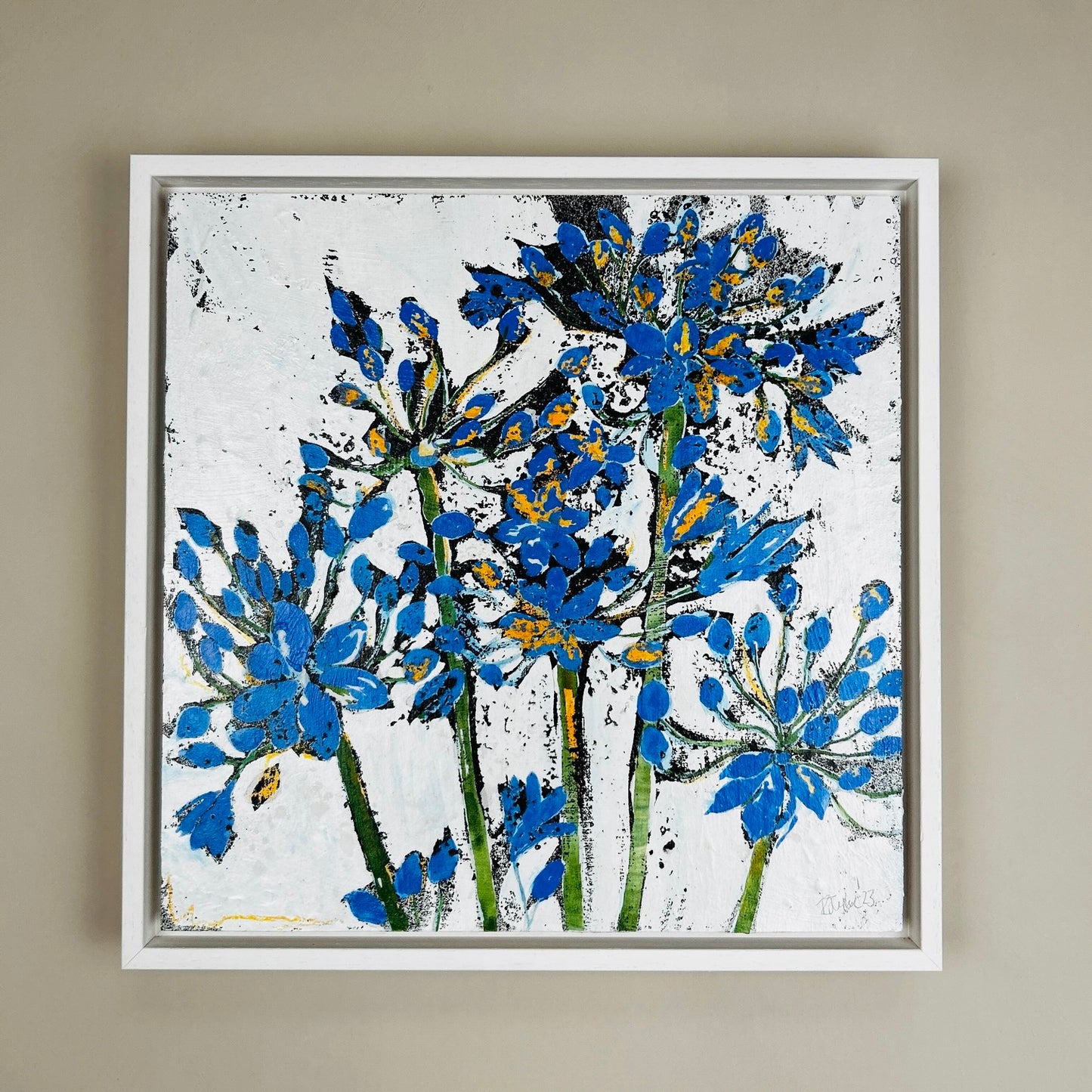 'Cold Feet Warm Heart' 34cm x 34cm Gouache & Ink on Board