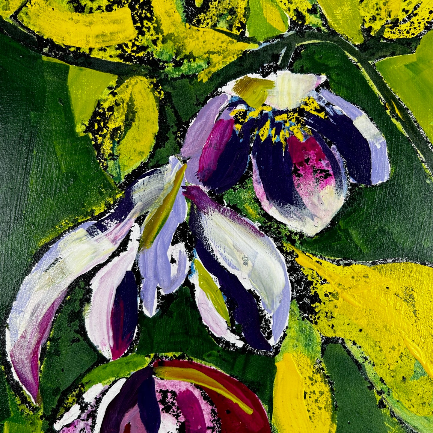 'Words That Say' 34cm x 34cm Gouache & Ink on Board