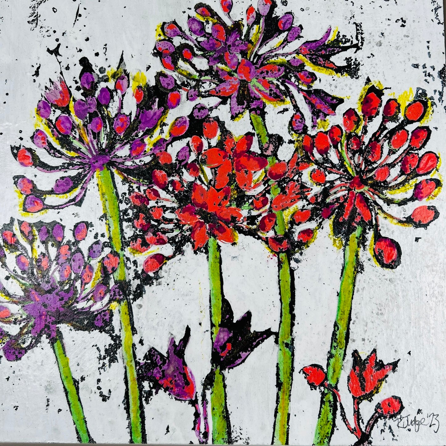 'Daydreamer' 34cm x 34cm Gouache & Ink on Board