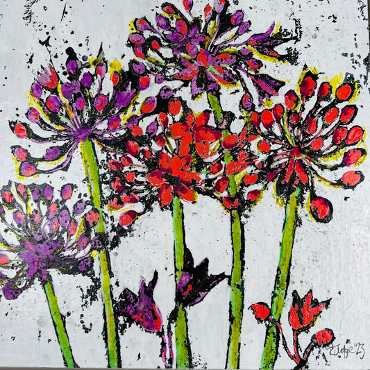 'Daydreamer' 34cm x 34cm Gouache & Ink on Board