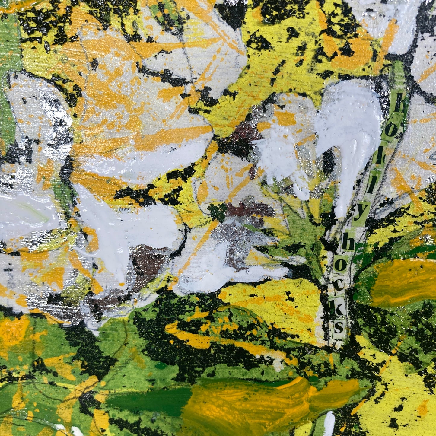 'Sparky's Plan' 35cm x 35cm Mixed Media on Board