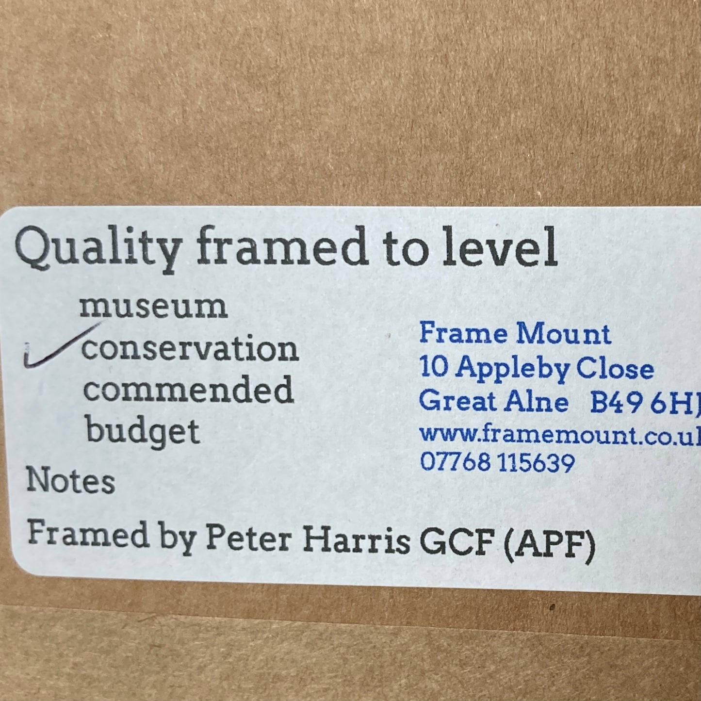 Elizabeth Original Conservation Framed Drawing