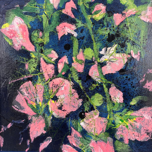 'Star Shaped' 35cm x 35cm Mixed Media on Board