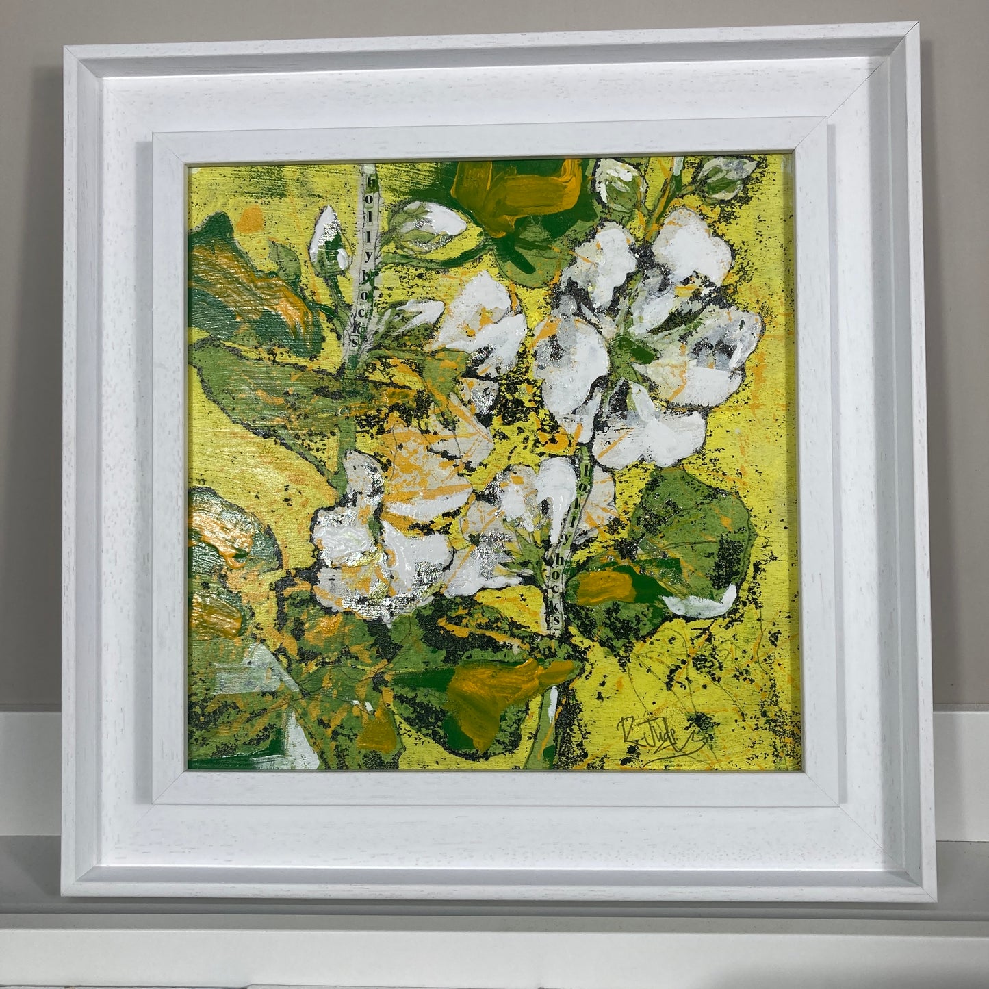 'Sparky's Plan' 35cm x 35cm Mixed Media on Board