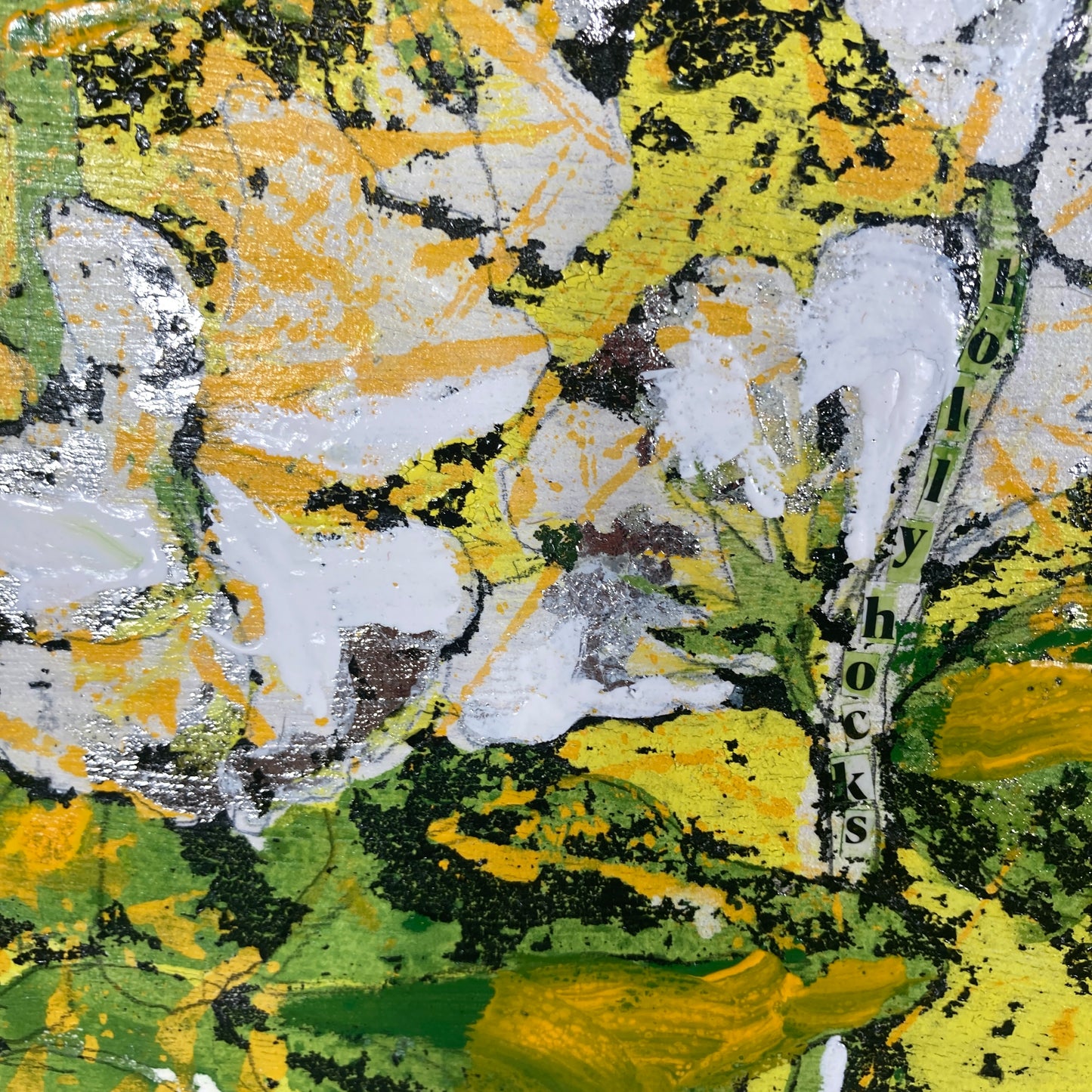 'Sparky's Plan' 35cm x 35cm Mixed Media on Board