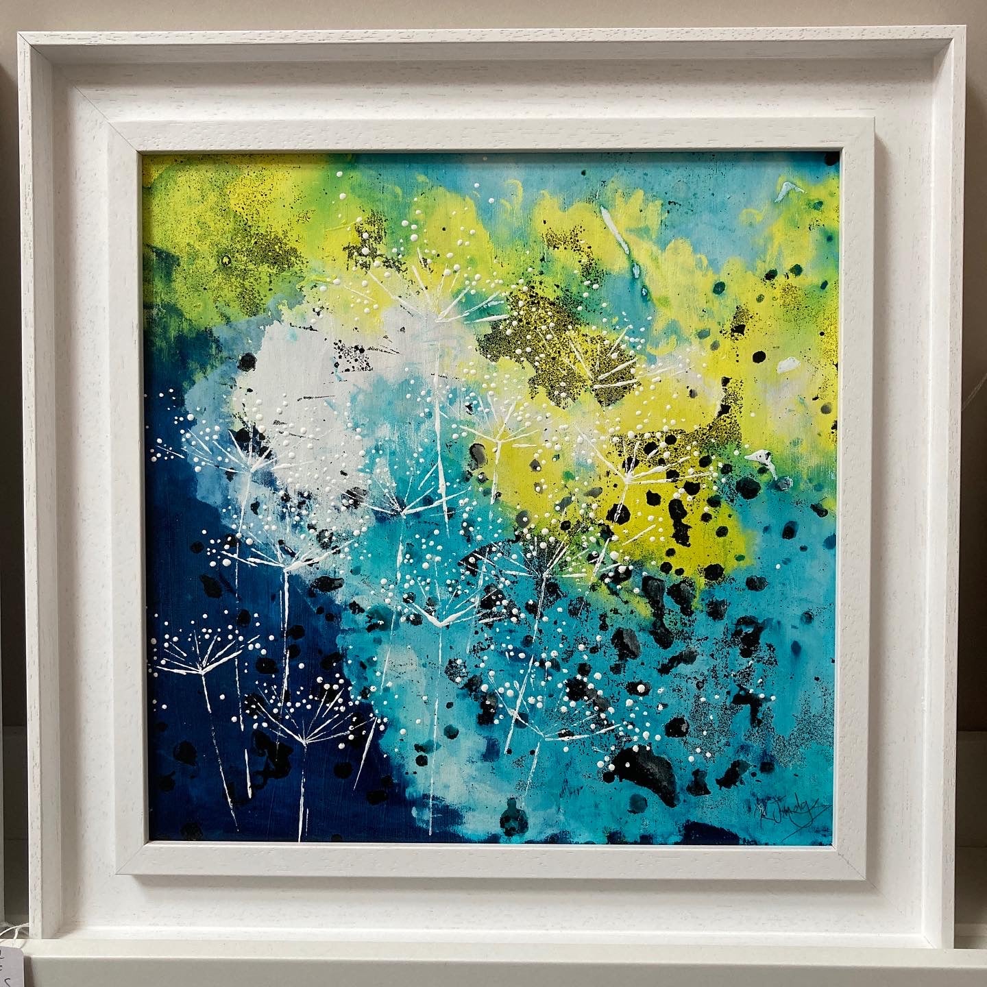 'Late Light on Cow Parsley' 40cm x 40cm Gouache & Ink on Board