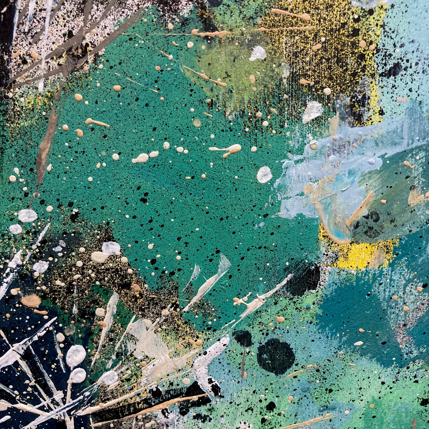 'The Artist's Fear of the Pollen Count' 77cm x 77cm Gouache & Ink on Board