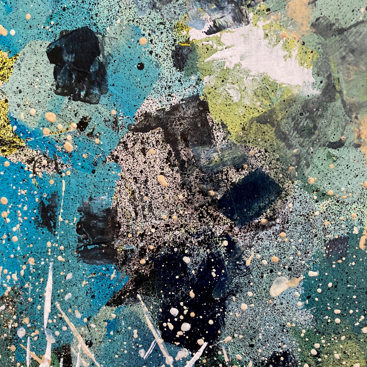 'The Artist's Fear of the Pollen Count' 77cm x 77cm Gouache & Ink on Board